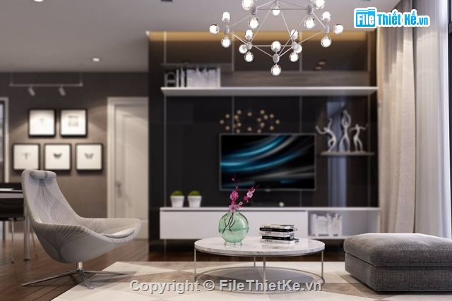 Livingroom,File sketchup nội thất,File Skechup nội thất,nội thất căn hộ